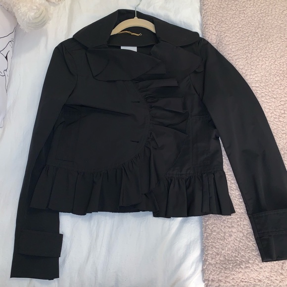 Moschino Black Ruffle Jacket - Picture 1 of 4